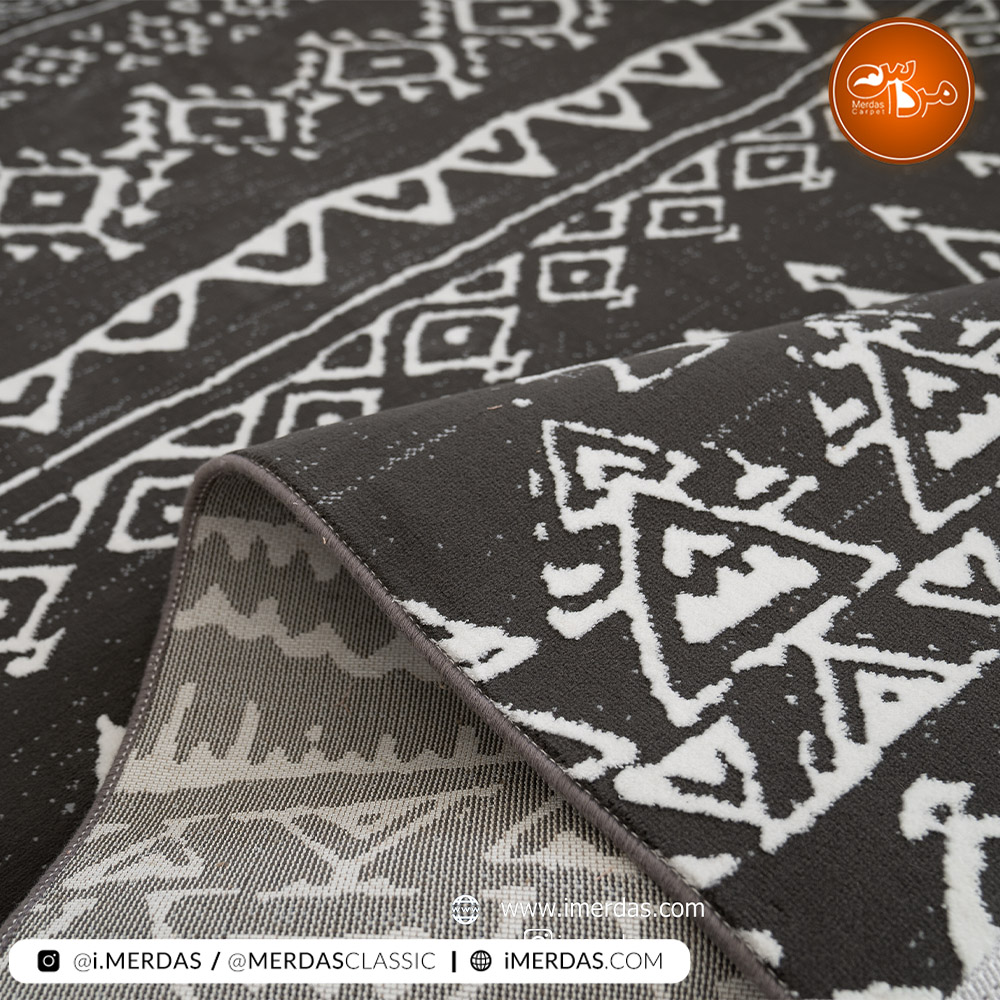 فرش مراکشی کد 41301 زمینه نوک مدادی